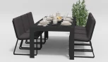 Обеденная группа Gardenini Malia (Алюминий,Ткань/Темно-серый,Антрацит) DMLA.010522.C2