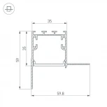 Угол SL-LINIA32-FANTOM-EDGE внешний (Металл) 030101 Arlight
