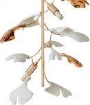 Подвесной светильник Kink Light Сири 07868-2A,33 золото G9 2*5W (220V, на проводе, листья)