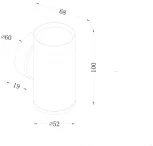 Настенный светильник (бра) FOCUS S GU10х1 10Вт IP 20 Maytoni Technical C068WL-01W (220V, круглые)