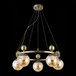Подвесная люстра Evoluce Pechio SLE106303-05 (220V, на тросе, шарики, молекулы)