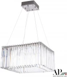 Подвесная люстра светодиодная APL LED Sicilia SH10.42.A.Ni.4000 (220V, хрусталь, на тросе)