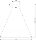 Подвесной светильник Eurosvet Collars 90264/1 латунь (регулировка яркости, LED, 220V, пульт управления, на тросе, кольцо)