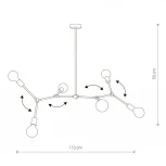 Потолочная люстра на штанге Nowodvorski Twig 9138 (220V, молекулы)