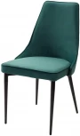 Обеденный стул M-City NEPAL-P ЗЕЛЕНЫЙ #19, велюр/ черный каркас