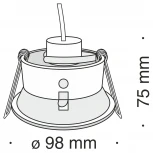 Встраиваемый светильник Yin GU10 1x50Вт Maytoni Technical DL030-2-01W (220V)