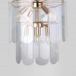 Подвесная люстра Wi-Fi Eurosvet Claire 60170/8 золото (220V, управление смартфоном, голосовое управление, умный дом - Minimir Home, Алиса, Маруся, Салют, на тросе)