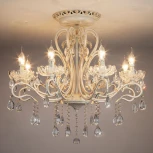 Потолочная люстра Eurosvet 12205 12205/8 белый (хрусталь Strotskis, подсвечник, свеча)