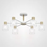Потолочная люстра на штанге Corf B3 White 6 Lamps ImperiumLoft Corf-B01 (189480-26) (220V)