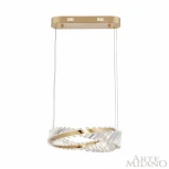 Подвесной светильник Arte Milano Venezia 318311/D400 GD (регулировка яркости, LED, 220V, хрусталь, пульт управления, на тросе, кольцо)