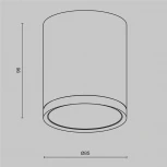 Накладной потолочный светильник Hoop GX53 1x15Вт Maytoni Technical C086CM-GX53-MRD-WB (220V, круглые)