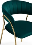 Стул Woodville на металлокаркасе Kamelia 1 green / gold 15472
