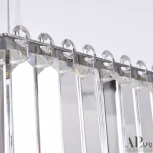 Подвесная люстра светодиодная APL LED Sicilia SH10.42.A.Ni.4000 (220V, хрусталь, на тросе)
