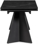 Керамический стол Woodville Ливи 140х80х78 черный мрамор / черный 532399