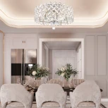 Потолочная люстра хрустальная на штанге Arte Milano Sorrento-7019 377019/8/50/570 CR (220V)