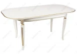 Стол Woodville Romeo молочный патина / патина золото 438325