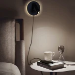 Настенный светильник светодиодный Reluce 86203-9.2-001KT LED12W+USB BK (220V, выключатель)