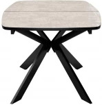 Стол DikLine B140 хромикс белый, опоры черные