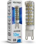 Лампочка светодиодная капсульная прозрачная колба G9 10 Вт 820 lm 4000K нейтральное белое свечение Voltega Simple 7039