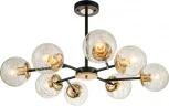 Потолочная люстра на штанге Escada Miracle 1146/8P E27*40W Black/Brass (220V, шарики)