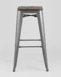 Стул барный Stool Group TOLIX WOOD серебристый матовый УТ000000498