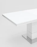 Стол обеденный Stool Group Глазго раскладной 160-215*90 глянцевый белый УТ000003499