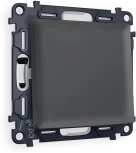 Комплект механизма Ambrella Volt 1-клавишного выключателя ALFA MA901010 Графит мягкое касание QUANT