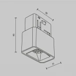 Трековый светильник магнитный 48V Maytoni Points S TR100-2-2W4K-S-W (LED)