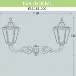 Настенный фонарь уличный Fumagalli Noemi E35.181.000.WXH27 (220V, IP55)