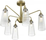 Потолочная люстра на штанге Lumion Doliana 6584/6C бронза/прозрачный, металл/стекло E14 6*40W 220V