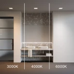 Встраиваемый светильник 24W Maytoni Okno DL056-24W3-4-6K-W (LED, 220V, круглые, IP44)