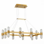 Подвесная люстра Gemina SL6007.203.20 Латунь/Прозрачный LED 20*2,5W 4000K (220V, на тросе)