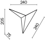 Настенный светильник (бра) Trame 3000К 3Вт IP 20 LED Maytoni Technical C808WL-L3B (220V)