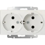 Розетка двойная с заземлением (перламутровый рифленый) Werkel W1172013 (a051175)