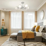 Потолочная люстра на штанге Arte Milano Napoli-327007 327007/3+3 CR (220V)