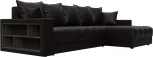 Диван угловой с декором и полкой Лига-050 НПБ Лига Диванов (Экокожа) арт.128603