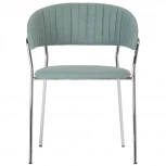 Стул Turin бирюзовый с золотыми ножками