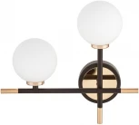 Настенный светильник Lumina Deco Marsiada LDW 6033N-2 BK+FGD (220V, шарики, асимметрия)