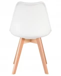 Стул обеденный JERRY SOFT (ножки светлый бук, цвет сиденья белый (W-02))