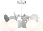 Потолочная люстра на штанге Freya Satellite FR5165PL-06S (220V, шарики)
