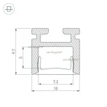 Профиль PIK-1010-2000 ANOD (Алюминий) 029089 Arlight