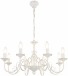 Подвесная люстра Arte Milano AM342620 342620/8 WT+SL (220V, на цепи, подсвечник, свеча)