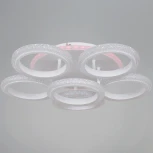 Потолочная люстра на штанге светодиодная с пультом и ночным режимом и RGB Reluce 06333-0.3-5+1A WH (RGB, Умный дом)