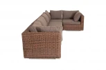 Трансформирующийся диван из искусственного ротанга, цвет коричневый 4SIS Лунго YH-C1033W-SET brown