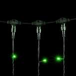 Гирлянда Занавес 2 x 1 м Зеленый 220В, 200 LED, Провод Черный ПВХ, IP54