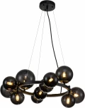 Люстра подвесная Molecola V000195 (11018/11P Black) (220V, на тросе, шар)