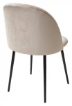 Обеденный стул M-City НИРВАНА, цвет светло-бежевый B-02, велюр / черный каркас