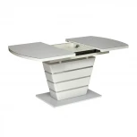 Стол SCHNEIDER ( mod. 0704 ) белый (мдф high glossy, закаленное стекло)