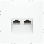 Розетка двойная Ethernet RJ-45 (белый матовый) Voltum S70 VLS060202