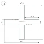 Крестовина SL-LINIA65-F (Металл) 030127 Arlight